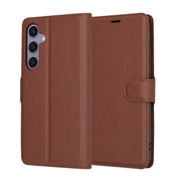 Nyitható tok Techsuit "Leather Folio" Samsung Galaxy S24 Plus készülékekhez - barna