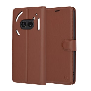 Nyitható tok Techsuit "Leather Folio" Nothing Phone (2a) / (2a) Plus készülékekhez - barna