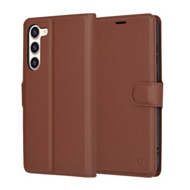 Nyitható tok Techsuit "Leather Folio" Samsung Galaxy S23 Plus készülékekhez - barna