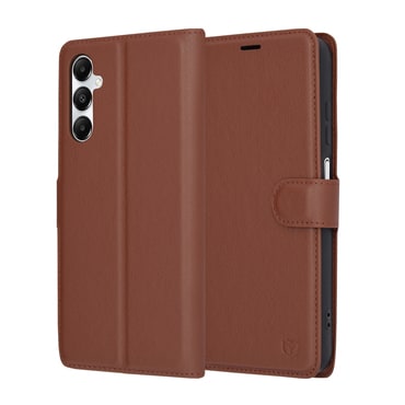 Nyitható tok Techsuit "Leather Folio" Samsung Galaxy A05s készülékekhez - barna