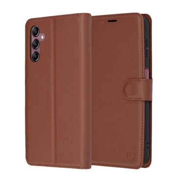 Nyitható tok Techsuit "Leather Folio" Samsung Galaxy A14 4G / 5G készülékekhez - barna