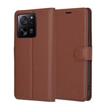 Nyitható tok Techsuit "Leather Folio" Xiaomi 13T / 13T Pro készülékekhez - barna