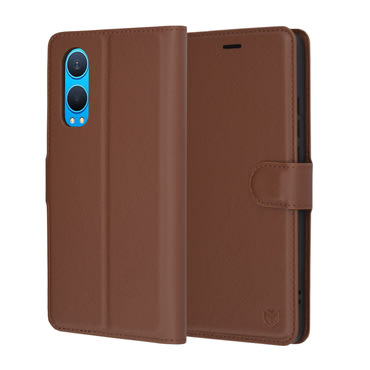 Nyitható tok Techsuit "Leather Folio" OnePlus Nord CE4 Lite készülékekhez - barna