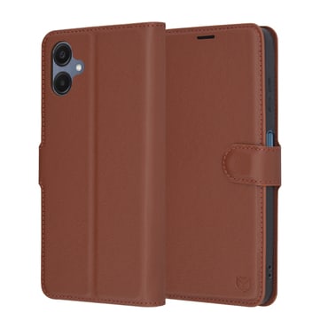 Nyitható tok Techsuit "Leather Folio" Samsung Galaxy A06 készülékekhez - barna
