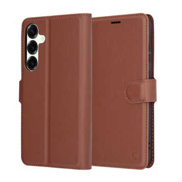 Nyitható tok Techsuit "Leather Folio" Samsung Galaxy S25 Plus készülékekhez - barna