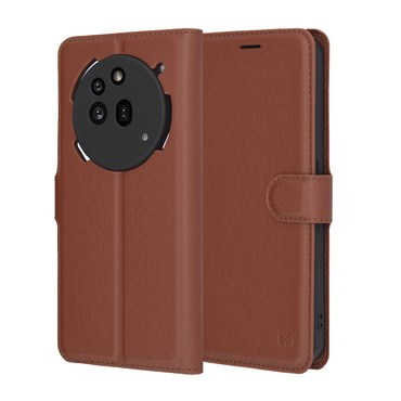 Nyitható tok Techsuit "Leather Folio" Nothing Phone (3a) Pro készülékekhez - barna