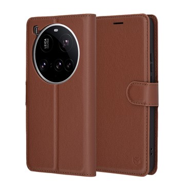 Nyitható tok Techsuit "Leather Folio" Xiaomi 15 Ultra készülékekhez - barna