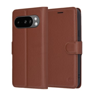 Nyitható tok Techsuit "Leather Folio" Google Pixel 10 Pro XL készülékekhez - barna