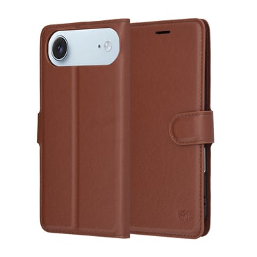 Nyitható tok Techsuit "Leather Folio" iPhone Air készülékekhez - barna