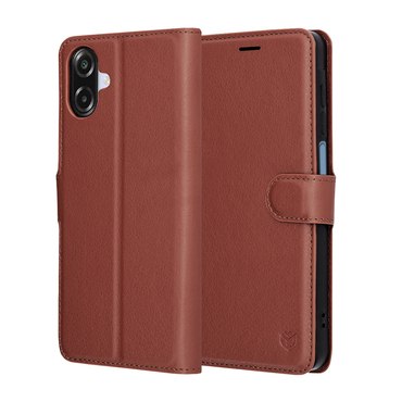 Nyitható tok Techsuit "Leather Folio" Samsung Galaxy A07 4G készülékekhez - barna