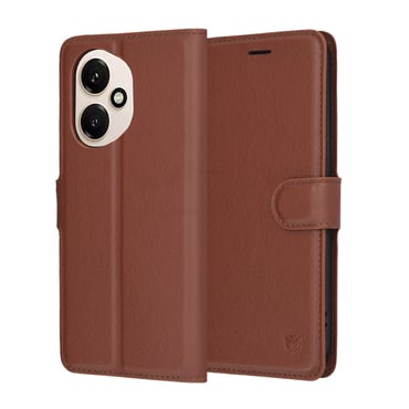 Nyitható tok Techsuit "Leather Folio" Honor 400 készülékekhez - barna
