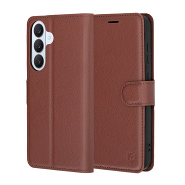 Nyitható tok Techsuit "Leather Folio" Samsung Galaxy S26 Plus készülékekhez - barna