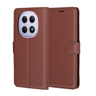 Nyitható tok Techsuit "Leather Folio" Xiaomi Redmi Note 15 4G / Redmi Note 15 5G / Poco M8 készülékekhez - barna