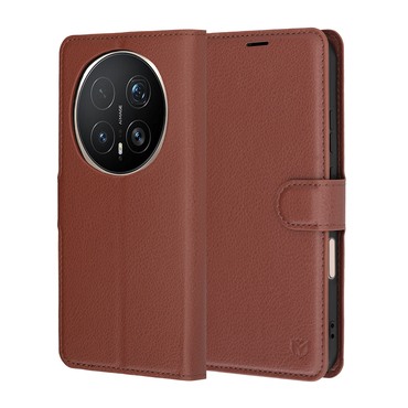 Nyitható tok Techsuit "Leather Folio" Honor Magic8 Pro készülékekhez - barna