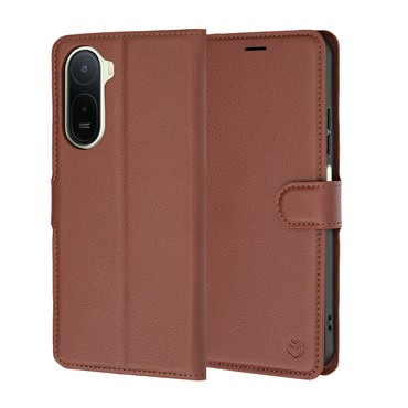 Nyitható tok Techsuit "Leather Folio" Xiaomi Redmi A7 Pro készülékekhez - barna