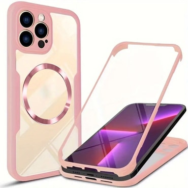 Hibrid tok Techsuit "ColorVerse 360 MagSafe" teljes körű védelemmel iPhone 13 Pro Max készülékhez - pink