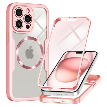 Hibrid tok Techsuit "ColorVerse 360 MagSafe" teljes körű védelemmel iPhone 14 Pro Max készülékhez - pink