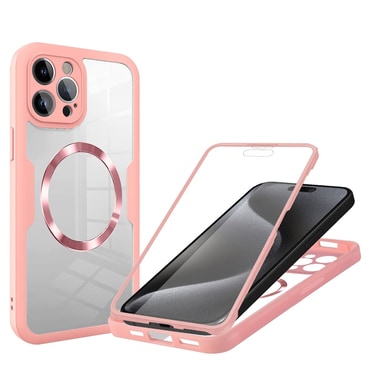 Hibrid tok Techsuit "ColorVerse 360 MagSafe" teljes körű védelemmel iPhone 15 Pro készülékhez - pink