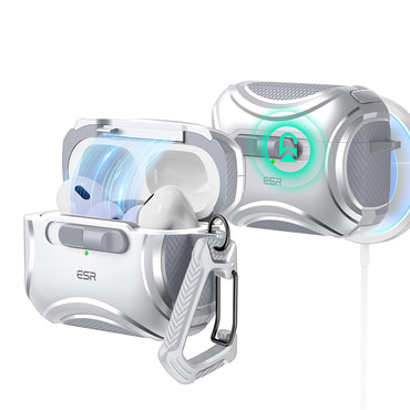 Tok ESR "Cyber Magnetic Lock Case HaloLock" Apple AirPods Pro / Pro 2 készülékhez - grey