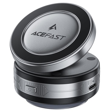 Mágneses autós tartó Acefast "E29" vezeték nélküli töltéssel 15W műszerfalhoz - metal gray