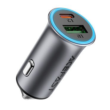 Autós 95W töltő Acefast "B16" USB-C PD3.0 készülékhez - metal gray