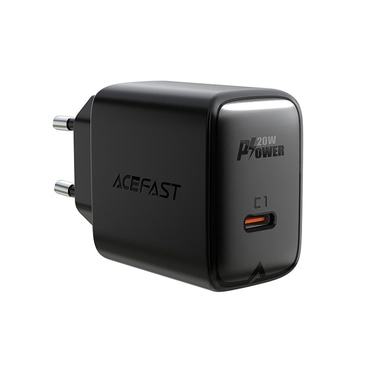 Fali 20W töltő Acefast "A1" PD, QC 3.0, intelligens chip - black