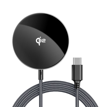 Vezeték nélküli 15W töltőállomás Acefast "E24" MagSafe Qi2 USB-C készülékhez - metal gray