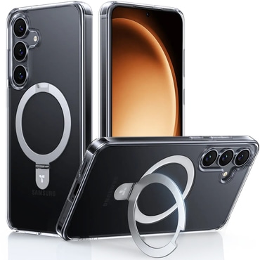 Prémium tok Torras "Ostand" Samsung Galaxy S25 Plus készülékekhez - clear
