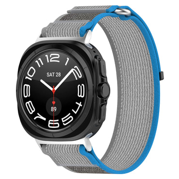 Szilikon szíj Techsuit "W054" Samsung Galaxy Watch Ultra 47mm / Galaxy Watch Ultra 2 készülékhez - szürke / kék