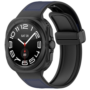 Szilikon szíj Techsuit "W056" Samsung Galaxy Watch Ultra 47mm / Galaxy Watch Ultra 2 készülékhez - sötétkék