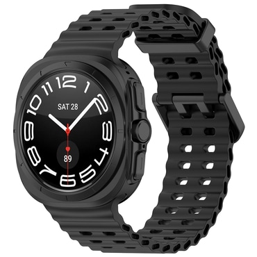 Szilikon szíj Techsuit "W062" Samsung Galaxy Watch Ultra 47mm / Galaxy Watch Ultra 2 készülékhez - fekete