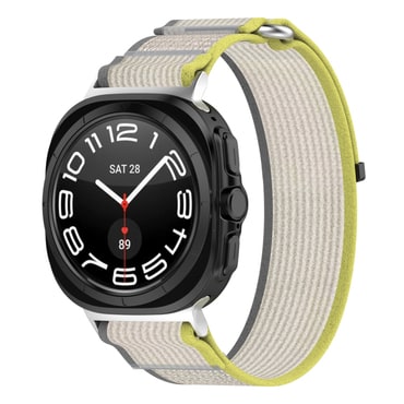 Szilikon szíj Techsuit "W054" Samsung Galaxy Watch Ultra 47mm / Galaxy Watch Ultra 2 készülékhez - bézs / sárga