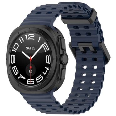 Silikon szíj Techsuit "W062" Samsung Galaxy Watch Ultra 47mm / Galaxy Watch Ultra 2 készülékhez - tengerészkék