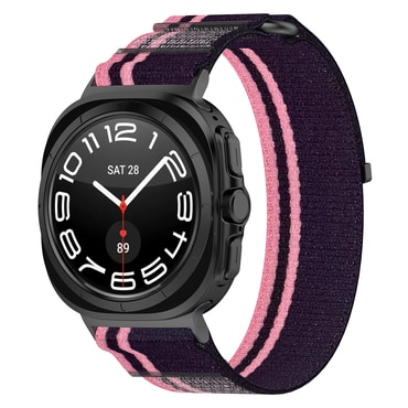 Szilikon szíj Techsuit "W054" Samsung Galaxy Watch Ultra 47mm / Galaxy Watch Ultra 2 készülékhez - lila / rózsaszín