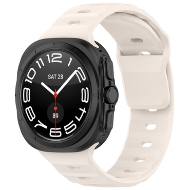 Silikon szíj Techsuit "W055" Samsung Galaxy Watch Ultra 47mm / Galaxy Watch Ultra 2 készülékhez - bézs