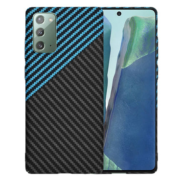 Kemény TPU tok Techsuit "Carbonite FiberShell" Samsung Galaxy Note 20 készülékekhez - blue pulse