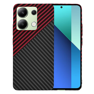 Kemény TPU tok Techsuit "Carbonite FiberShell" Xiaomi Redmi Note 13 4G készülékekhez - red vortex