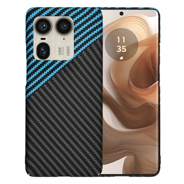 Kemény TPU tok Techsuit "Carbonite FiberShell" Motorola Edge 50 Ultra készülékekhez - blue pulse