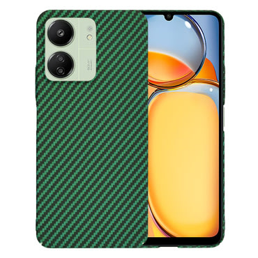 Kemény TPU tok Techsuit "Carbonite FiberShell" Xiaomi Redmi 13C 4G / Poco C65 / Redmi 13C 5G készülékekhez - green