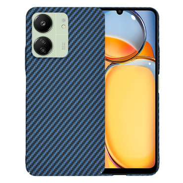 Kemény TPU tok Techsuit "Carbonite FiberShell" Xiaomi Redmi 13C 4G / Poco C65 / Redmi 13C 5G készülékekhez - cyan