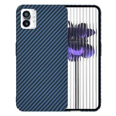 Kemény TPU tok Techsuit "Carbonite FiberShell" Nothing Phone (1) készülékekhez - cyan
