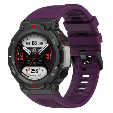 Silikon szíj Techsuit "W067" Amazfit T-Rex 2 készülékhez - lila
