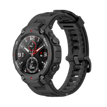 Szilikon szíj Techsuit "W067" Amazfit T-Rex / T-Rex Pro készülékhez - fekete