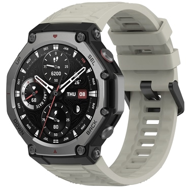 Silikon szíj Techsuit "W067" Amazfit T-Rex 3 készülékhez - bézs