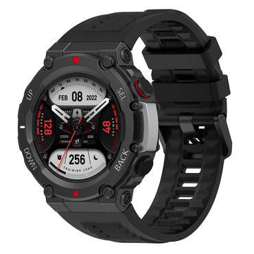 Silikon szíj Techsuit "W067" Amazfit T-Rex 2 készülékhez - fekete