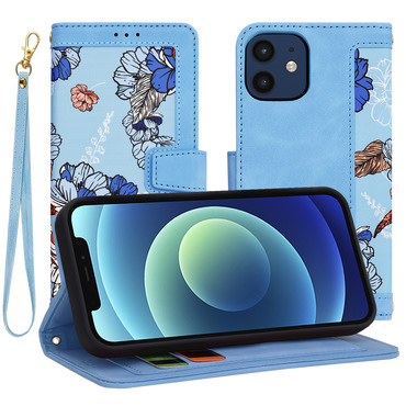 Nyitható tok Techsuit "FlipCraft" iPhone 12 / 12 Pro - vibrant blue