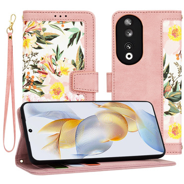 Nyitható tok Techsuit "FlipCraft" Honor 90 - sweetheart pink