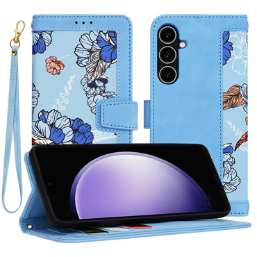 Nyitható tok Techsuit "FlipCraft" Samsung Galaxy S23 FE - vibrant blue