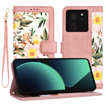 Nyitható tok Techsuit "FlipCraft" Xiaomi 13T / 13T Pro - sweetheart pink