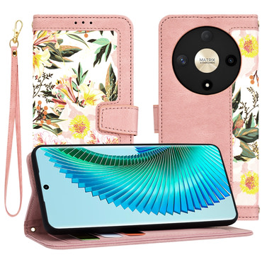 Nyitható tok Techsuit "FlipCraft" Honor Magic6 Lite - sweetheart pink